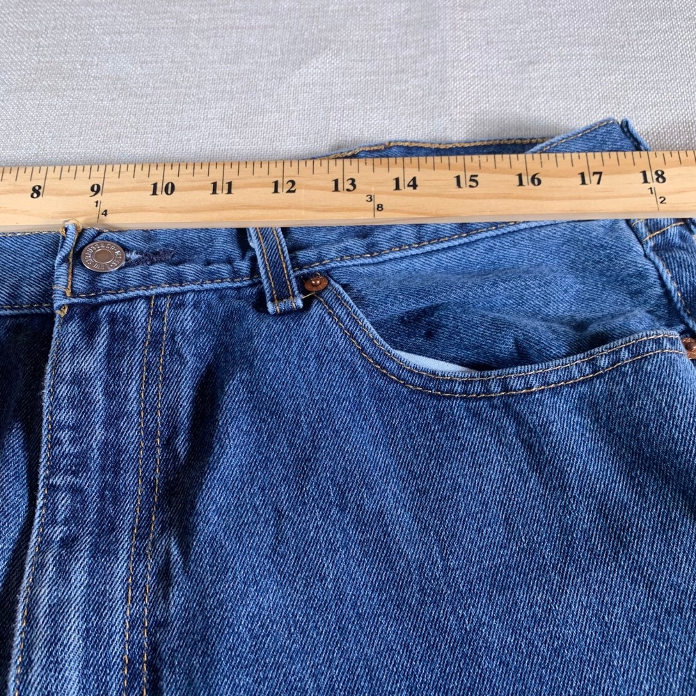 Levi Strauss 505 Jeans Mens W38‎ L30 See Pics Blue Straight Fit Denim Classic - Picture 4 of 11